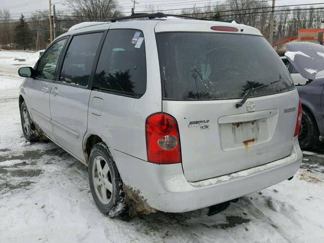 JM3LW28A530376905 - 2003 MAZDA MPV WAGON SILVER photo 3