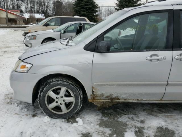 JM3LW28A530376905 - 2003 MAZDA MPV WAGON SILVER photo 9