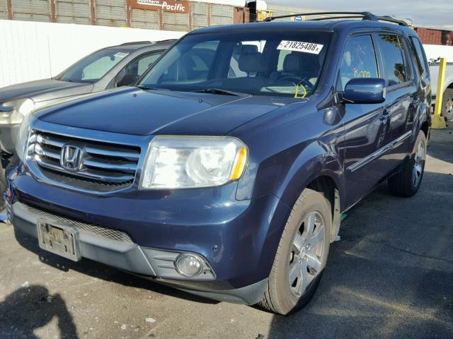 5FNYF4H97CB038035 - 2012 HONDA PILOT TOUR BLUE photo 2