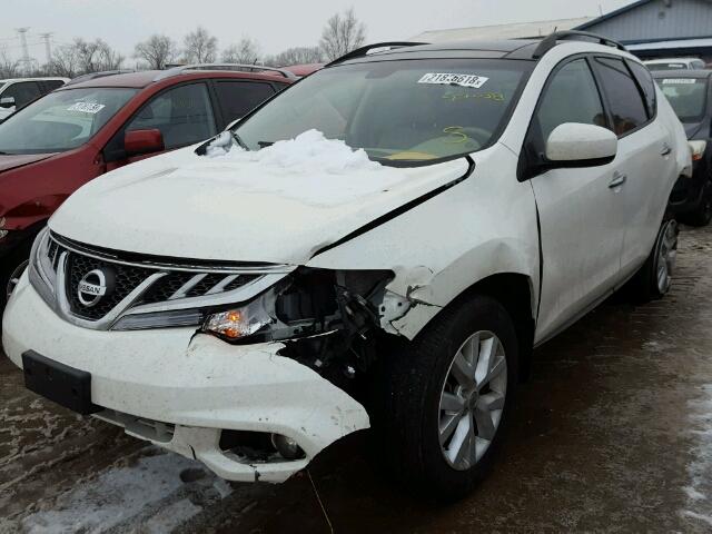 JN8AZ1MW9CW213047 - 2012 NISSAN MURANO S WHITE photo 2