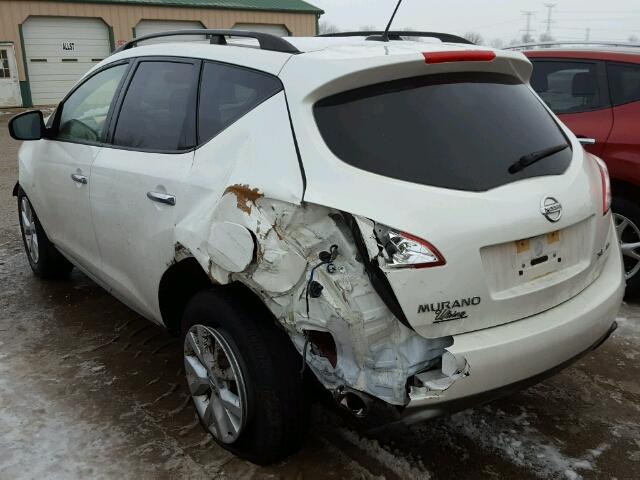 JN8AZ1MW9CW213047 - 2012 NISSAN MURANO S WHITE photo 3