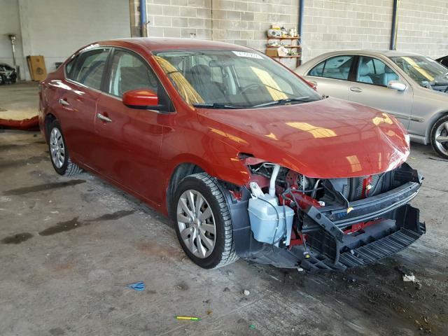 3N1AB7APXDL609319 - 2013 NISSAN SENTRA S RED photo 1