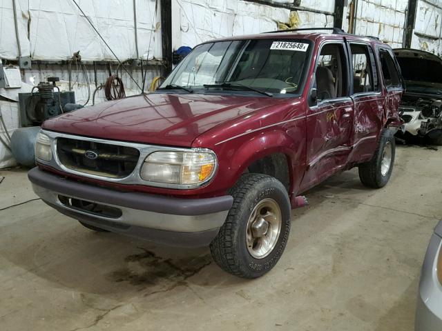 1FMDU34E5VUC83343 - 1997 FORD EXPLORER RED photo 2