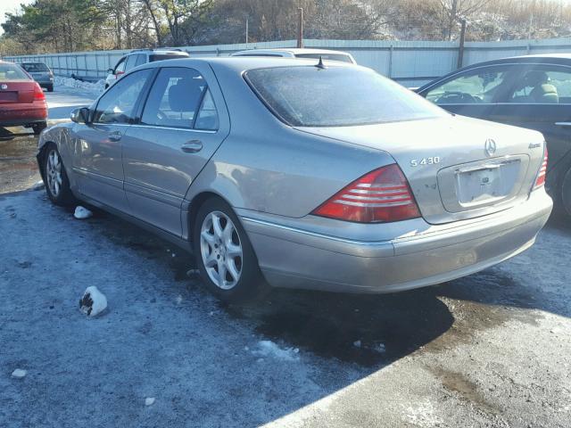 WDBNG83J95A452887 - 2005 MERCEDES-BENZ S 430 4MAT SILVER photo 3