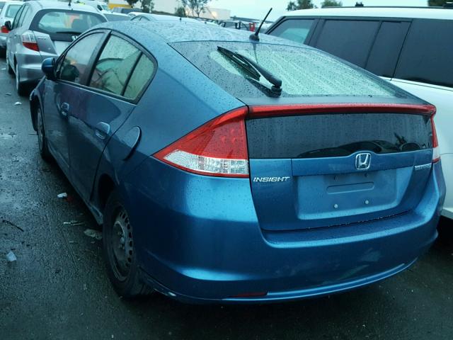 JHMZE2H58AS013684 - 2010 HONDA INSIGHT LX BLUE photo 3