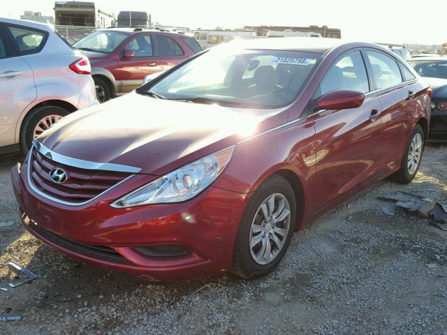 5NPEB4AC9CH484130 - 2012 HYUNDAI SONATA GLS BURGUNDY photo 2