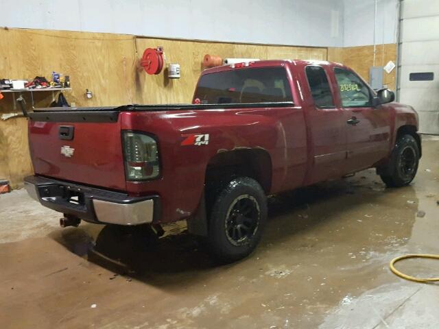 1GCEK19J78Z135100 - 2008 CHEVROLET SILVERADO BURGUNDY photo 4