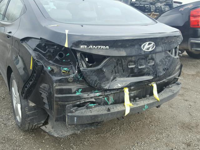 KMHDH4AE7DU904918 - 2013 HYUNDAI ELANTRA GL BLACK photo 9