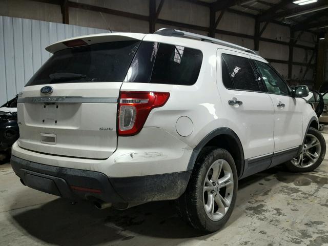 1FMHK8F89CGA31053 - 2012 FORD EXPLORER L WHITE photo 4