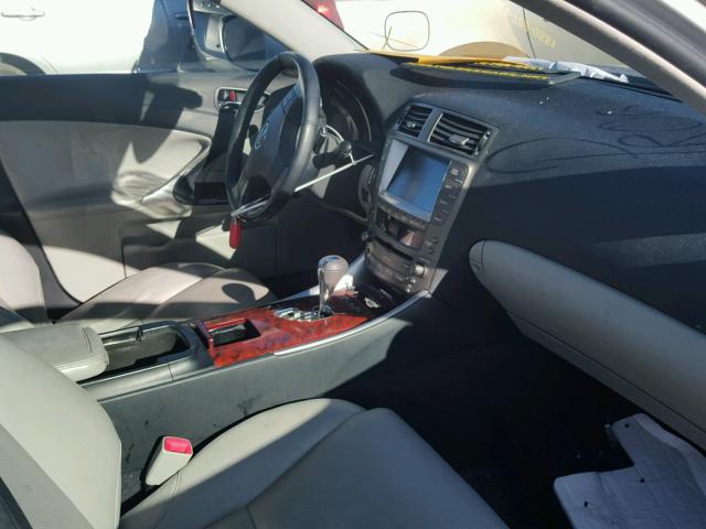 JTHBE262572009854 - 2007 LEXUS IS 350 SILVER photo 5