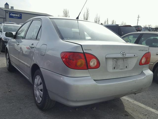 1NXBR32E54Z262079 - 2004 TOYOTA COROLLA CE SILVER photo 3