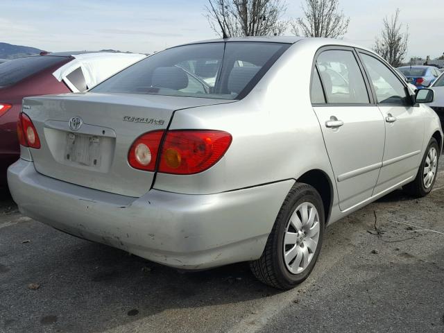 1NXBR32E54Z262079 - 2004 TOYOTA COROLLA CE SILVER photo 4