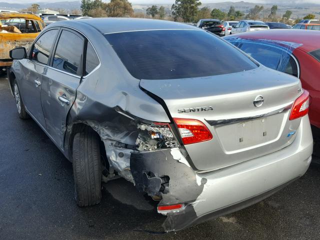 3N1AB7AP3EY227850 - 2014 NISSAN SENTRA S GRAY photo 3