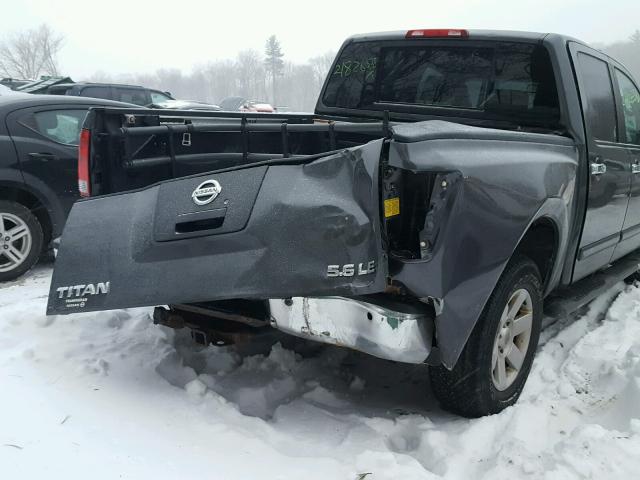 1N6AA07B17N243495 - 2007 NISSAN TITAN XE GRAY photo 9