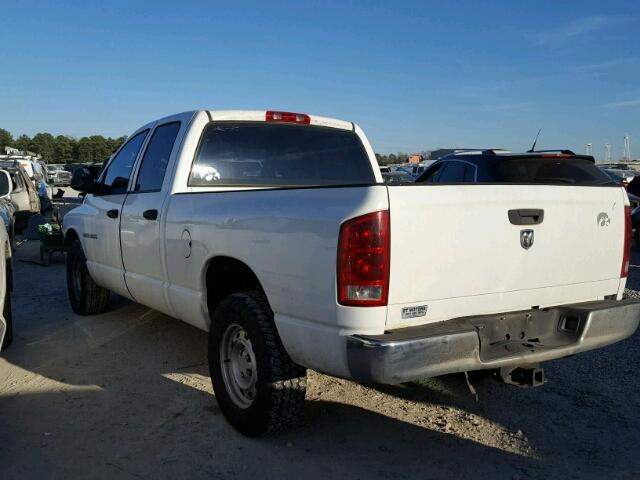 1D7HA18D95J539012 - 2005 DODGE RAM 1500 S WHITE photo 3