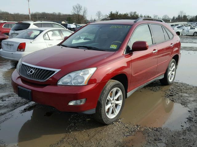 2T2GK31U99C062507 - 2009 LEXUS RX 350 RED photo 2