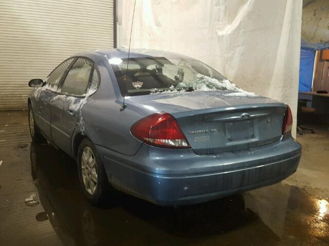 1FAFP53U97A214478 - 2007 FORD TAURUS SE BLUE photo 3