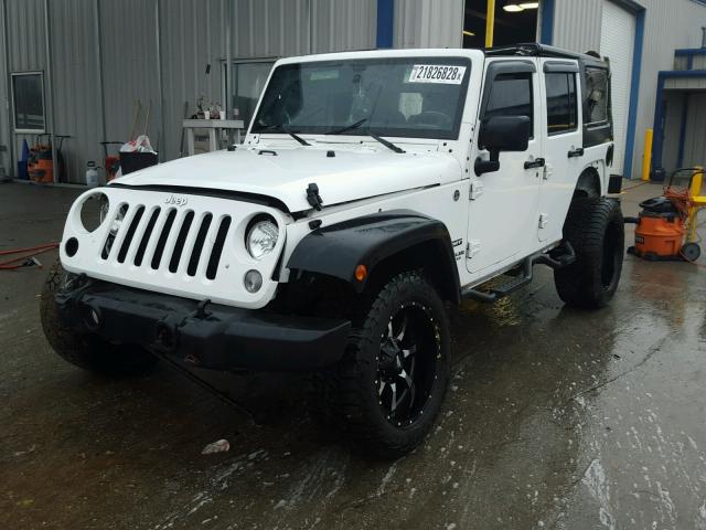 1C4BJWDG0EL146470 - 2014 JEEP WRANGLER U WHITE photo 2