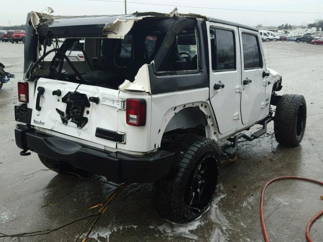 1C4BJWDG0EL146470 - 2014 JEEP WRANGLER U WHITE photo 4