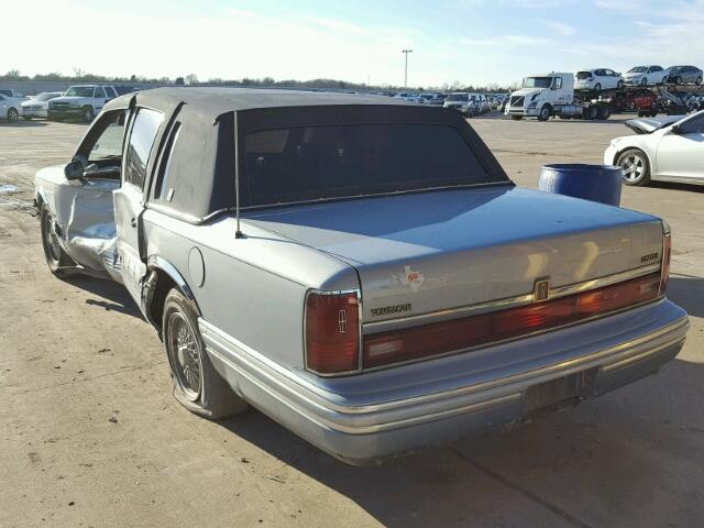 1LNLM83W4NY721250 - 1992 LINCOLN TOWN CAR C BLUE photo 3