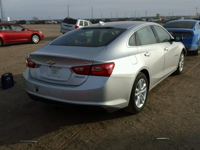 1G1ZE5ST4HF150255 - 2017 CHEVROLET MALIBU LT SILVER photo 4