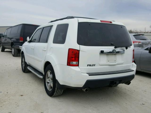 5FNYF3H69BB027276 - 2011 HONDA PILOT EXL WHITE photo 3