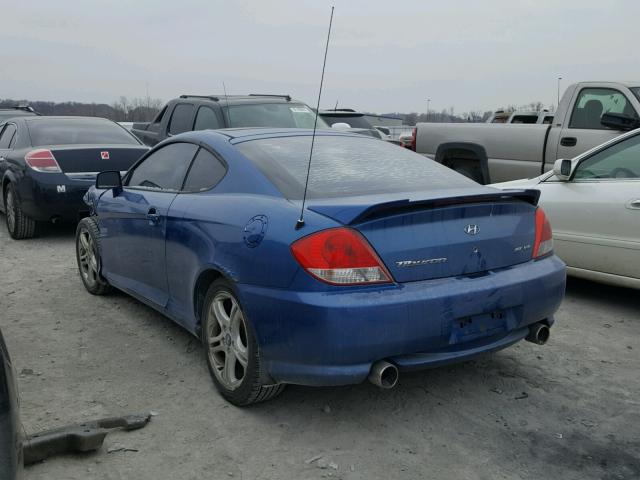 KMHHN65F05U164560 - 2005 HYUNDAI TIBURON GT BLUE photo 3