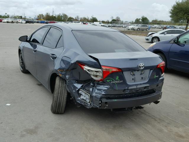 2T1BURHE7HC817517 - 2017 TOYOTA COROLLA L GRAY photo 3