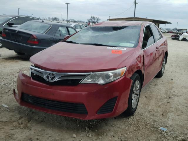 4T4BF1FK6CR180900 - 2012 TOYOTA CAMRY BASE RED photo 2