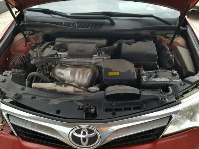 4T4BF1FK6CR180900 - 2012 TOYOTA CAMRY BASE RED photo 7