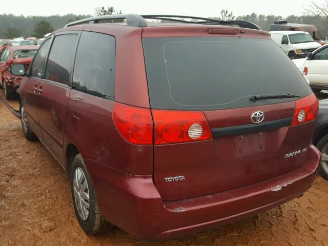 5TDZK23C38S106079 - 2008 TOYOTA SIENNA CE RED photo 3