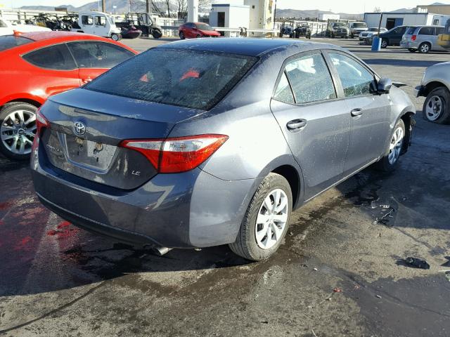 5YFBURHE7FP352802 - 2015 TOYOTA COROLLA L GRAY photo 4