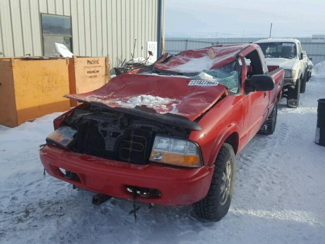 1GTDT19X538260270 - 2003 GMC SONOMA RED photo 2