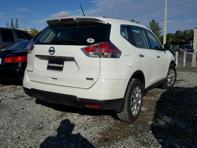 5N1AT2MT3FC837341 - 2015 NISSAN ROGUE S WHITE photo 4