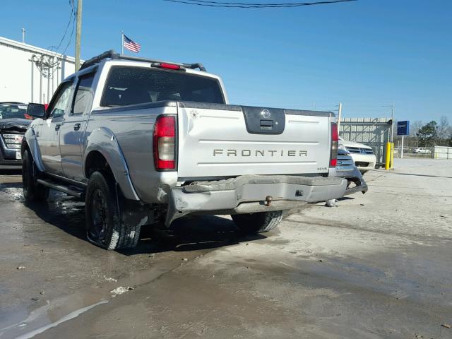 1N6ED27T34C437952 - 2004 NISSAN FRONTIER C SILVER photo 3