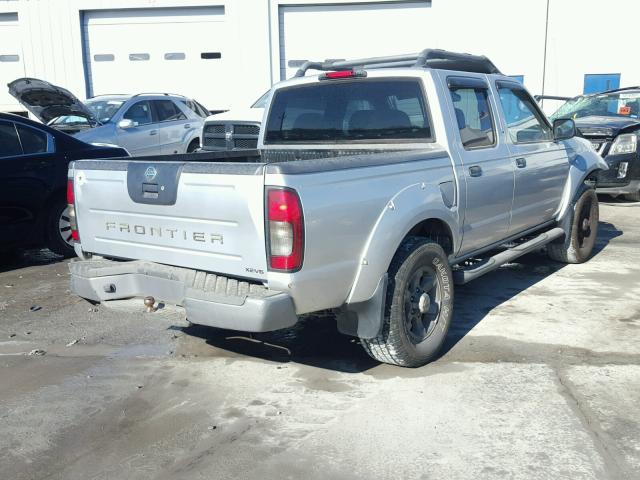 1N6ED27T34C437952 - 2004 NISSAN FRONTIER C SILVER photo 4