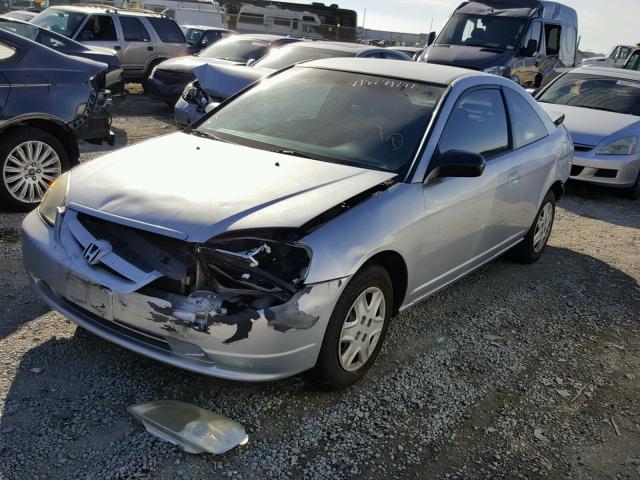 1HGEM21513L065900 - 2003 HONDA CIVIC LX SILVER photo 2