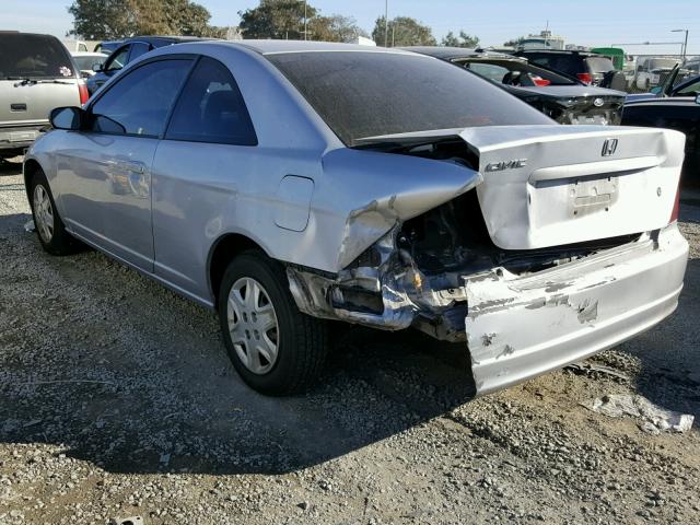 1HGEM21513L065900 - 2003 HONDA CIVIC LX SILVER photo 3