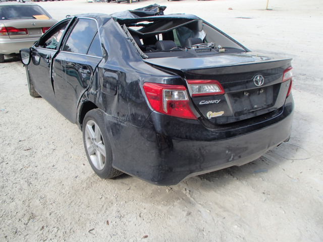 4T1BF1FK6CU054661 - 2012 TOYOTA CAMRY/SE/L BLACK photo 3