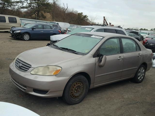 2T1BR32E03C113417 - 2003 TOYOTA COROLLA CE BEIGE photo 2