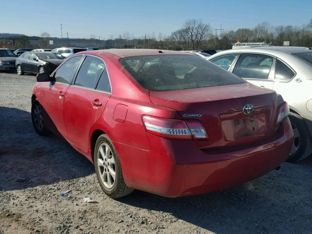 4T1BF3EK0BU720635 - 2011 TOYOTA CAMRY BASE RED photo 3