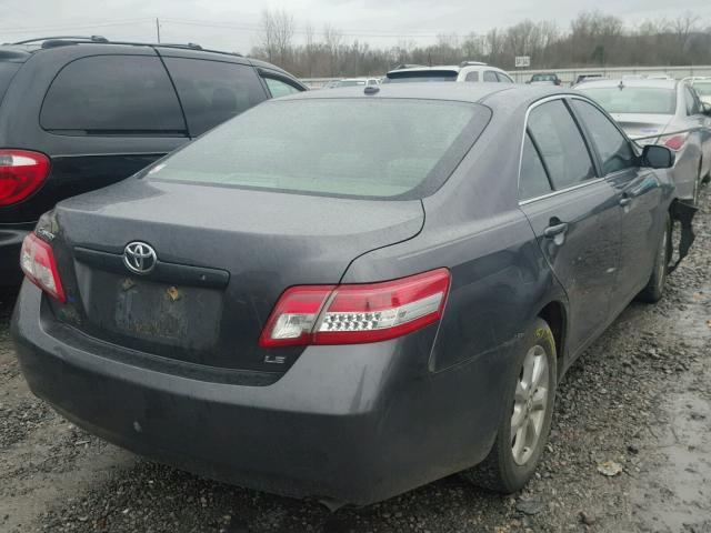 4T4BF3EK2BR134735 - 2011 TOYOTA CAMRY BASE GRAY photo 4