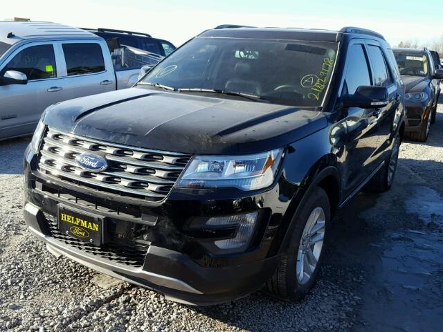 1FM5K7D83HGD20873 - 2017 FORD EXPLORER X BLACK photo 2