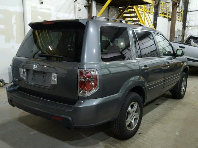 5FNYF28628B029230 - 2008 HONDA PILOT EXL GRAY photo 4