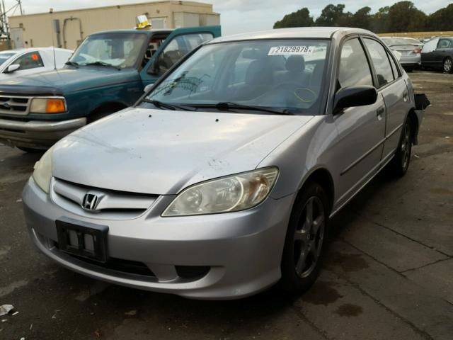 2HGES16365H598204 - 2005 HONDA CIVIC DX V SILVER photo 2