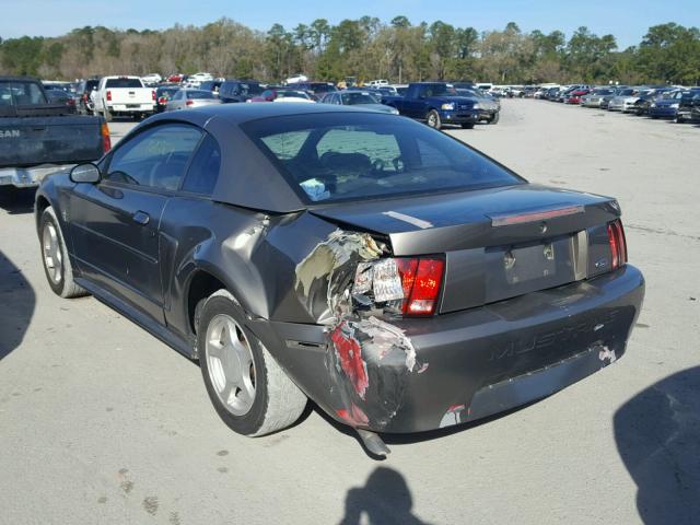 1FAFP40492F184764 - 2002 FORD MUSTANG GRAY photo 3