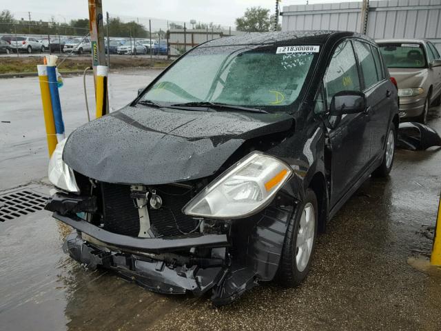 3N1BC13EX9L377273 - 2009 NISSAN VERSA S BLACK photo 2