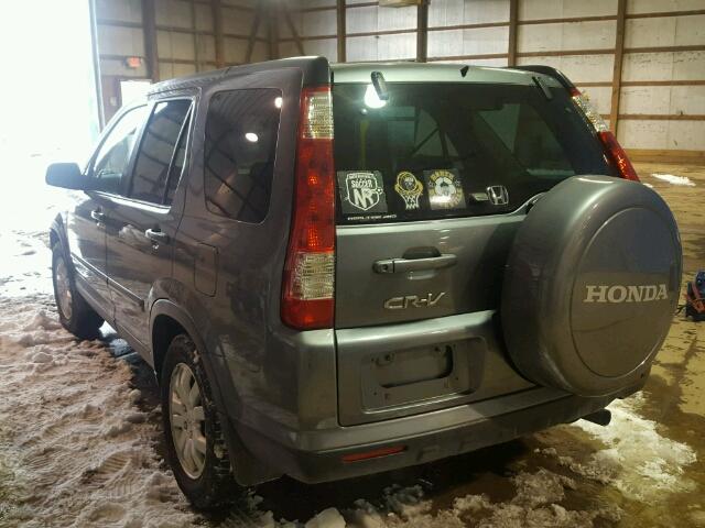 SHSRD78926U430347 - 2006 HONDA CR-V SE GRAY photo 3