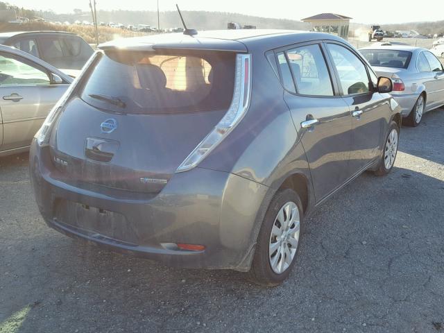 1N4BZ0CP2HC302591 - 2017 NISSAN LEAF S GRAY photo 4