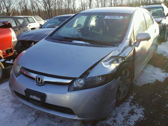 2HGFA16548H345816 - 2008 HONDA CIVIC LX SILVER photo 2